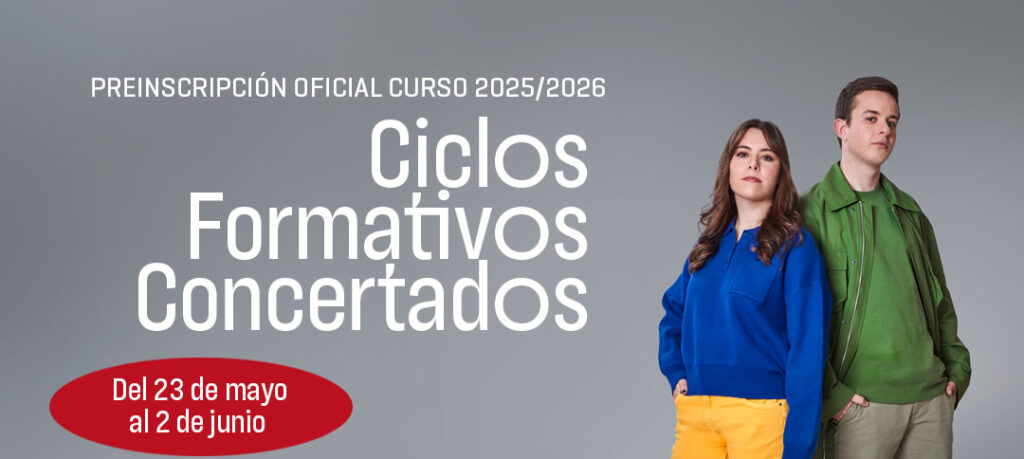 Fechas de preinscripción y matrícula para Ciclos Formativos concertados