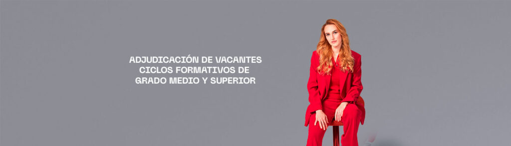 Adjudicación de plazas vacantes de ciclos formativos para el curso 2026/2027